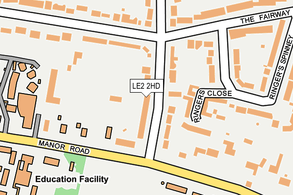 LE2 2HD map - OS OpenMap – Local (Ordnance Survey)