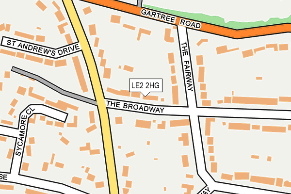 LE2 2HG map - OS OpenMap – Local (Ordnance Survey)