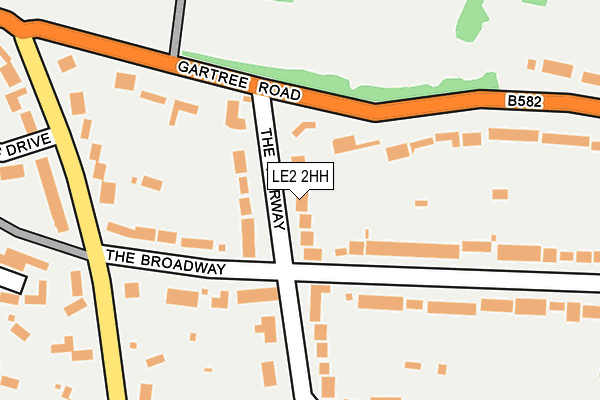 LE2 2HH map - OS OpenMap – Local (Ordnance Survey)