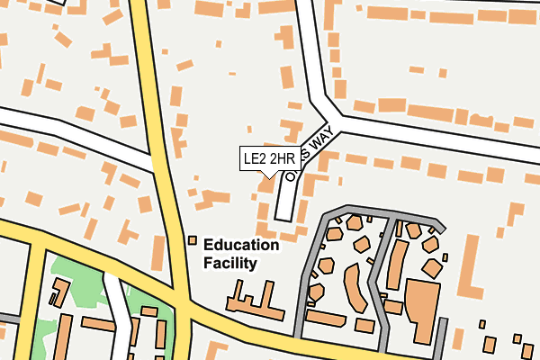 LE2 2HR map - OS OpenMap – Local (Ordnance Survey)