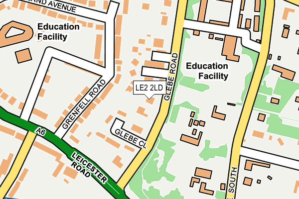 LE2 2LD map - OS OpenMap – Local (Ordnance Survey)