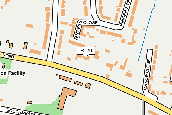 LE2 2LL map - OS OpenMap – Local (Ordnance Survey)
