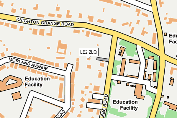 LE2 2LQ map - OS OpenMap – Local (Ordnance Survey)