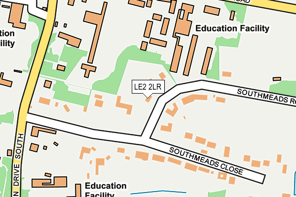 LE2 2LR map - OS OpenMap – Local (Ordnance Survey)