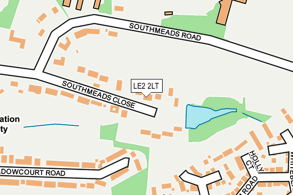 LE2 2LT map - OS OpenMap – Local (Ordnance Survey)
