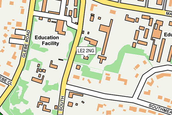 LE2 2NG map - OS OpenMap – Local (Ordnance Survey)