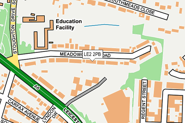 LE2 2PB map - OS OpenMap – Local (Ordnance Survey)