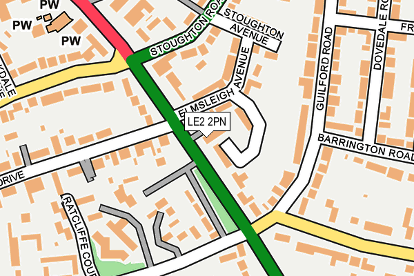 LE2 2PN map - OS OpenMap – Local (Ordnance Survey)