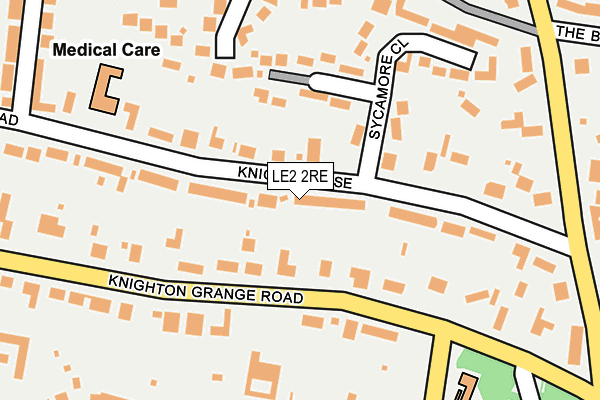 LE2 2RE map - OS OpenMap – Local (Ordnance Survey)