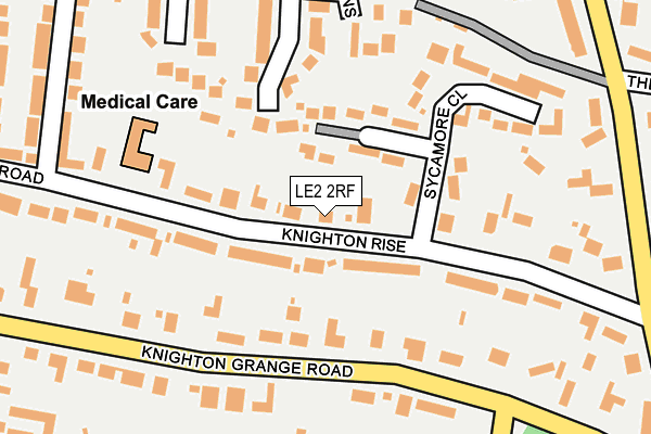 LE2 2RF map - OS OpenMap – Local (Ordnance Survey)