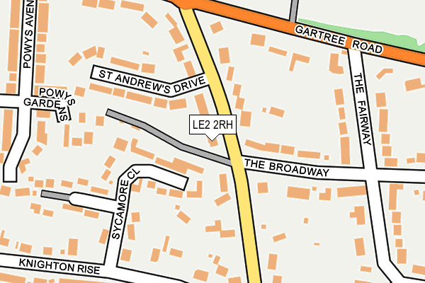 LE2 2RH map - OS OpenMap – Local (Ordnance Survey)
