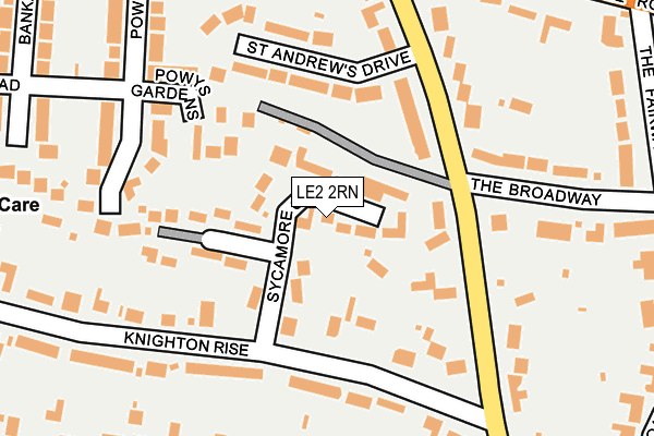 LE2 2RN map - OS OpenMap – Local (Ordnance Survey)