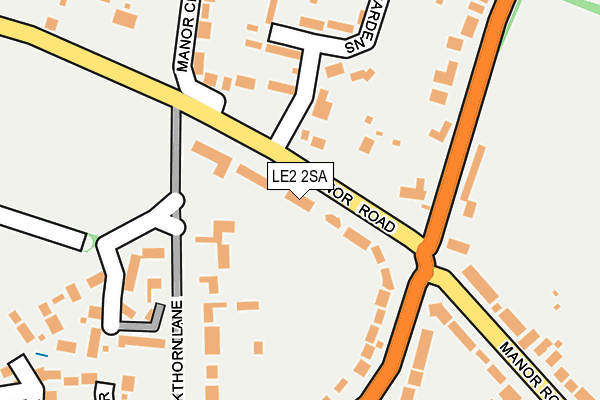 LE2 2SA map - OS OpenMap – Local (Ordnance Survey)