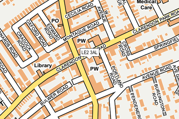 LE2 3AL map - OS OpenMap – Local (Ordnance Survey)
