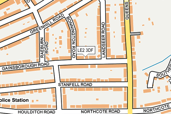 LE2 3DF map - OS OpenMap – Local (Ordnance Survey)