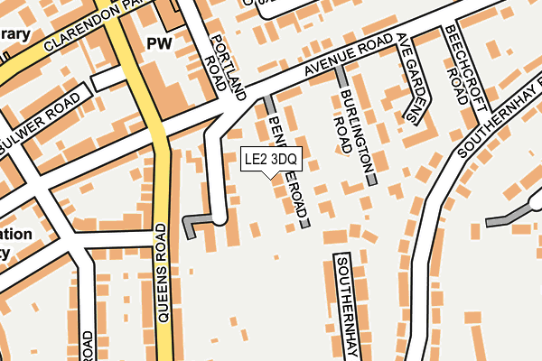 LE2 3DQ map - OS OpenMap – Local (Ordnance Survey)