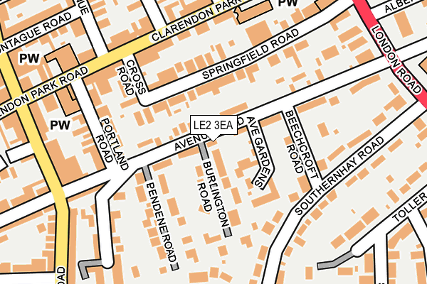 LE2 3EA map - OS OpenMap – Local (Ordnance Survey)