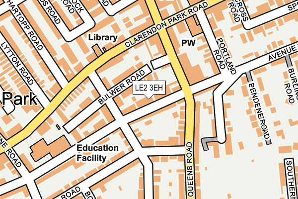 LE2 3EH map - OS OpenMap – Local (Ordnance Survey)
