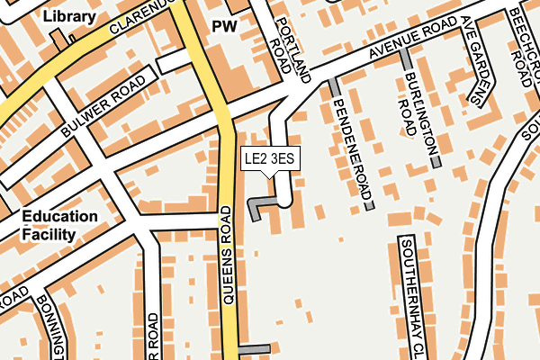 LE2 3ES map - OS OpenMap – Local (Ordnance Survey)