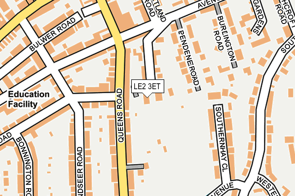 LE2 3ET map - OS OpenMap – Local (Ordnance Survey)