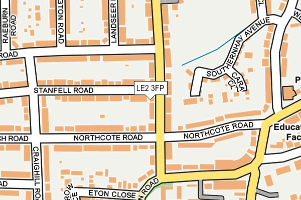 LE2 3FP map - OS OpenMap – Local (Ordnance Survey)