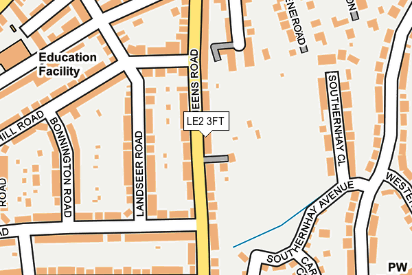LE2 3FT map - OS OpenMap – Local (Ordnance Survey)