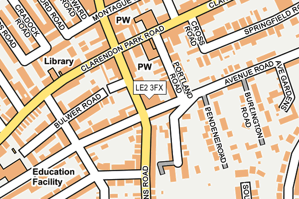 LE2 3FX map - OS OpenMap – Local (Ordnance Survey)