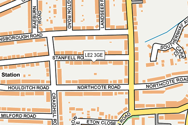 LE2 3GE map - OS OpenMap – Local (Ordnance Survey)