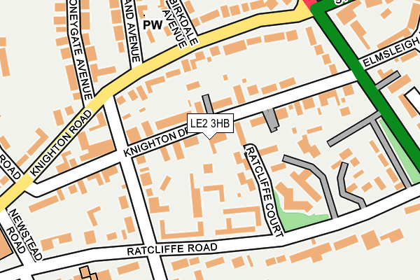 LE2 3HB map - OS OpenMap – Local (Ordnance Survey)