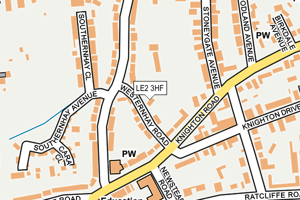 LE2 3HF map - OS OpenMap – Local (Ordnance Survey)