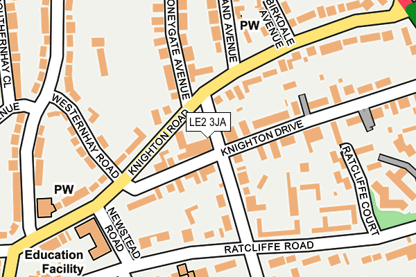 LE2 3JA map - OS OpenMap – Local (Ordnance Survey)