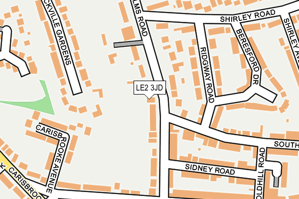 LE2 3JD map - OS OpenMap – Local (Ordnance Survey)