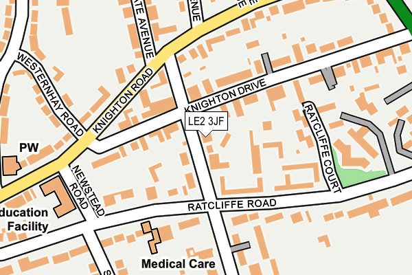 LE2 3JF map - OS OpenMap – Local (Ordnance Survey)