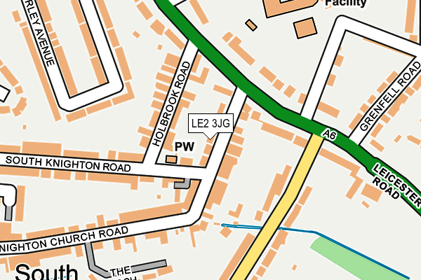 LE2 3JG map - OS OpenMap – Local (Ordnance Survey)