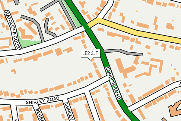 LE2 3JT map - OS OpenMap – Local (Ordnance Survey)
