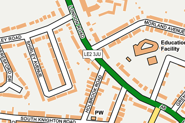 LE2 3JU map - OS OpenMap – Local (Ordnance Survey)