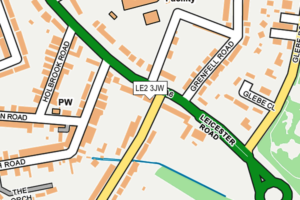LE2 3JW map - OS OpenMap – Local (Ordnance Survey)