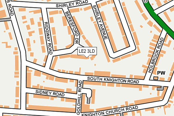 LE2 3LD map - OS OpenMap – Local (Ordnance Survey)