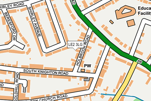 LE2 3LG map - OS OpenMap – Local (Ordnance Survey)