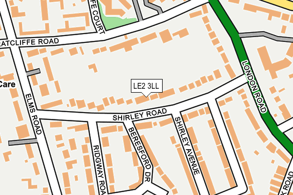 LE2 3LL map - OS OpenMap – Local (Ordnance Survey)