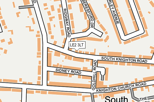 LE2 3LT map - OS OpenMap – Local (Ordnance Survey)