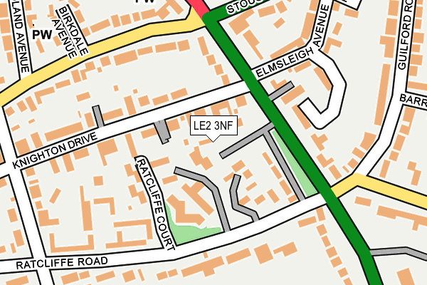 LE2 3NF map - OS OpenMap – Local (Ordnance Survey)