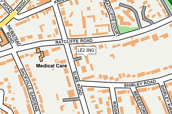 LE2 3NG map - OS OpenMap – Local (Ordnance Survey)