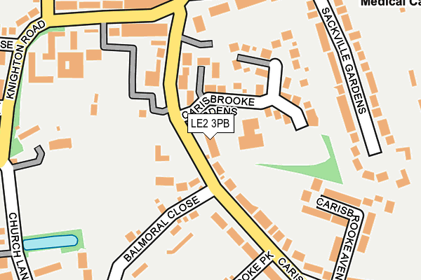 LE2 3PB map - OS OpenMap – Local (Ordnance Survey)