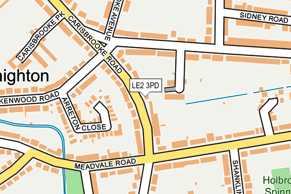 LE2 3PD map - OS OpenMap – Local (Ordnance Survey)