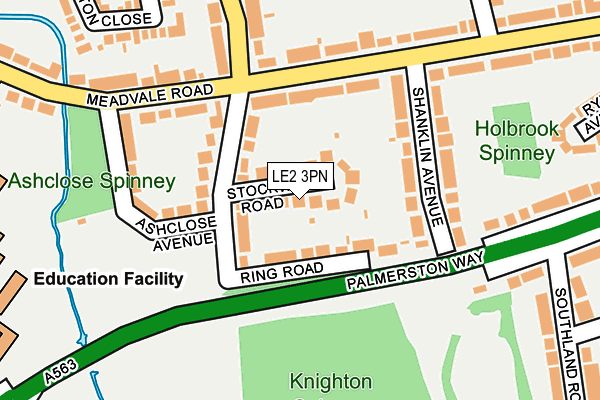 LE2 3PN map - OS OpenMap – Local (Ordnance Survey)