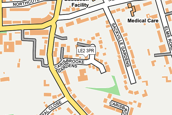 LE2 3PR map - OS OpenMap – Local (Ordnance Survey)