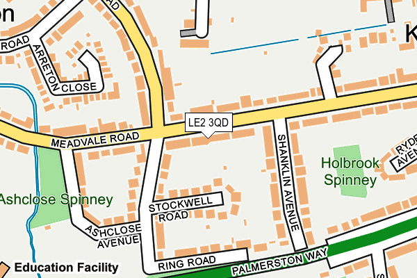 LE2 3QD map - OS OpenMap – Local (Ordnance Survey)