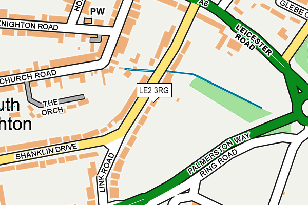 LE2 3RG map - OS OpenMap – Local (Ordnance Survey)