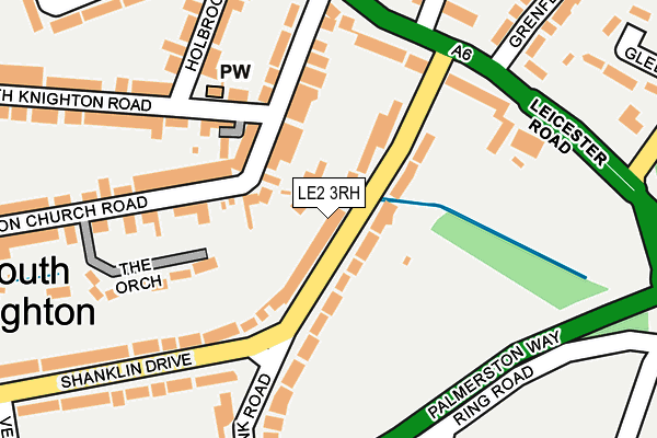 LE2 3RH map - OS OpenMap – Local (Ordnance Survey)